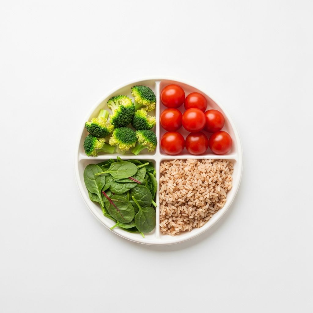 Schemat talerza z podziałem na grupy produktów